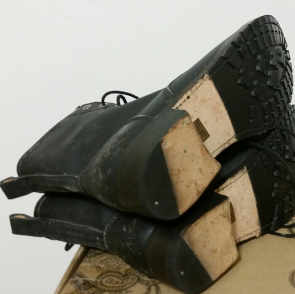 New Urban Outfitters Ecote Ranger Combat Leather b - Picture 8 of 12